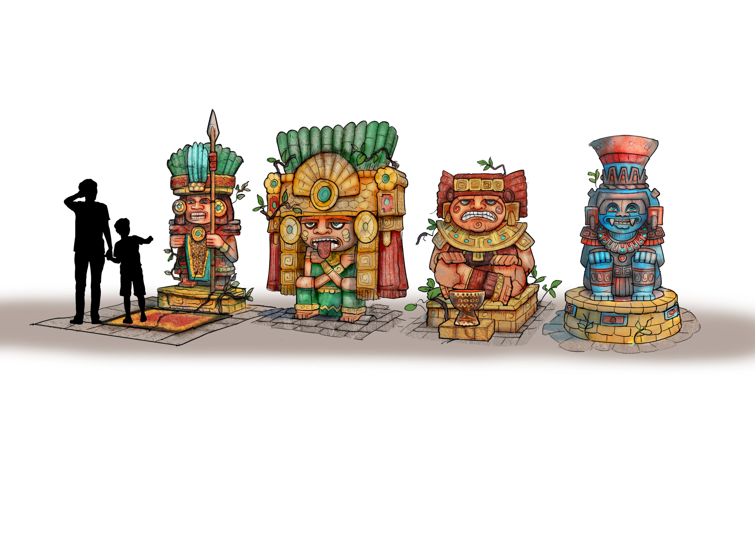 Camino del sol statues