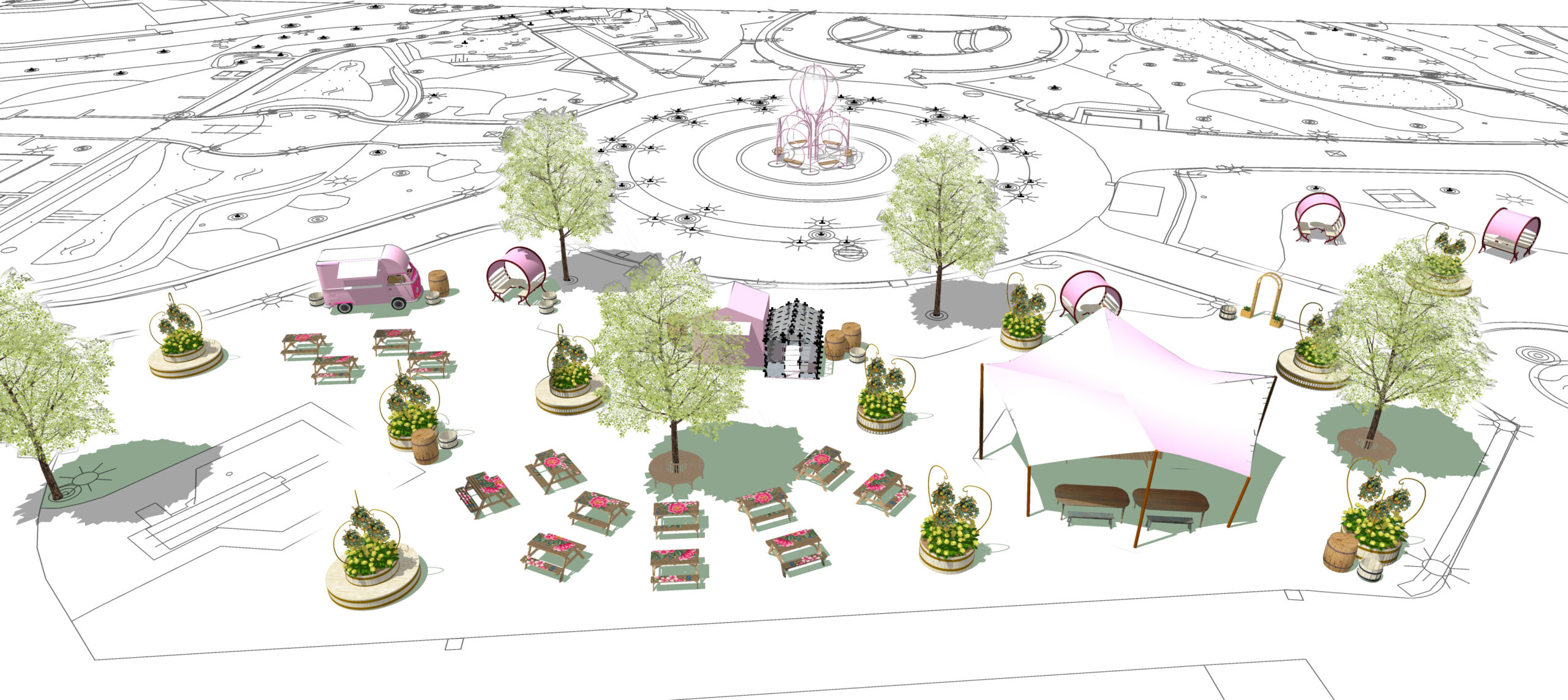 LEG Efteling bloementuin 3D overview