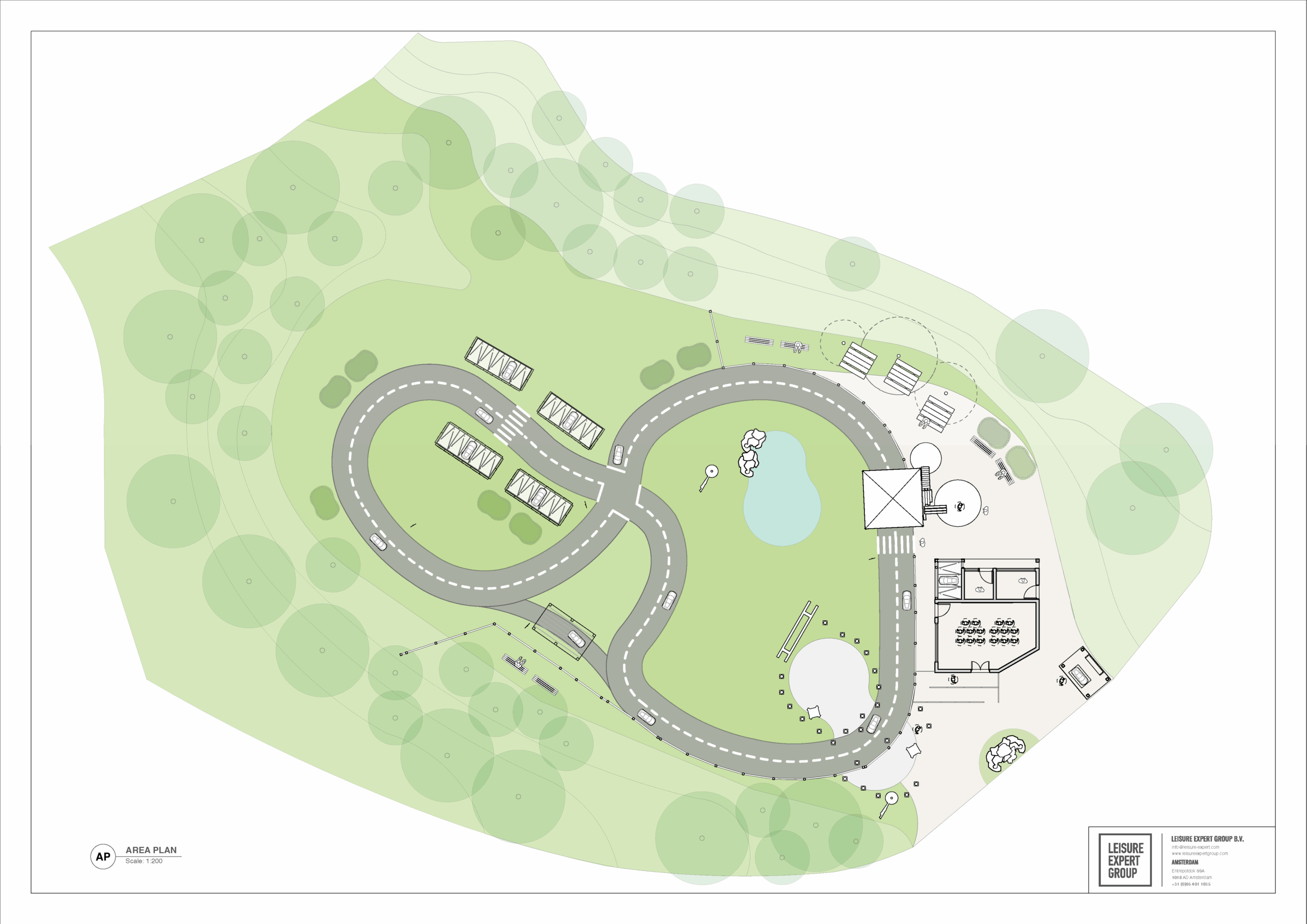 Kongeparken Traffic School map