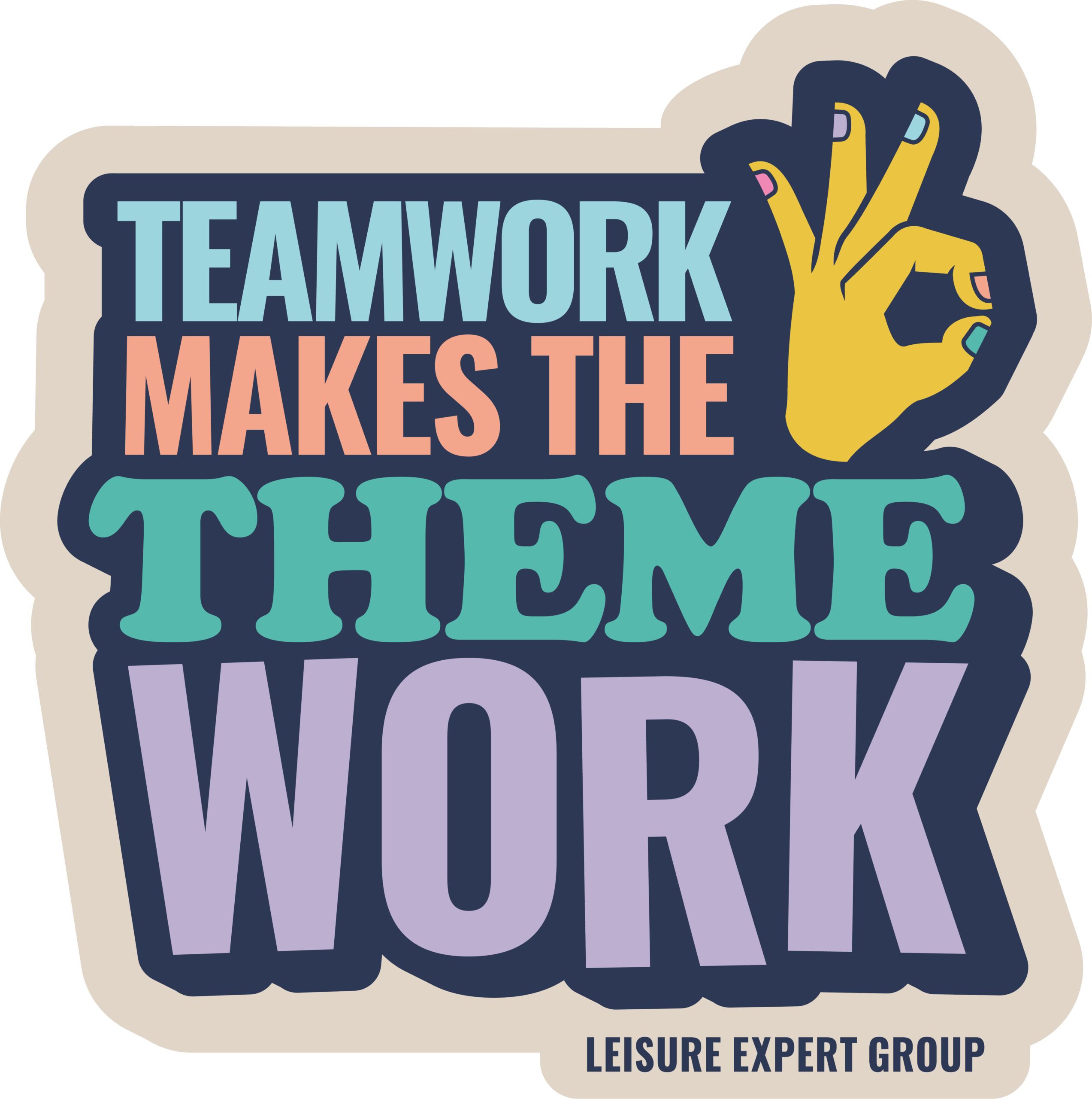 Leisure Expert Group_Stickers_Web_THEMEWORK teamwork makes the theme work - Leisure Expert Group